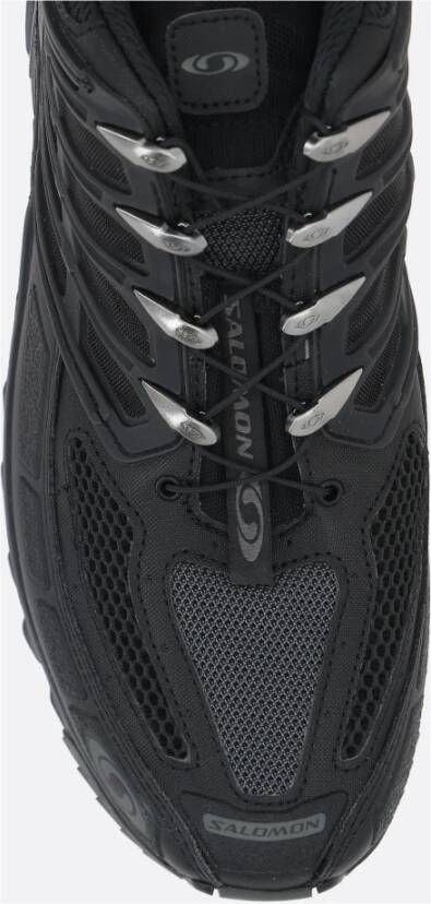 Salomon Zwarte Sneakers met Rubberen Details Black Dames
