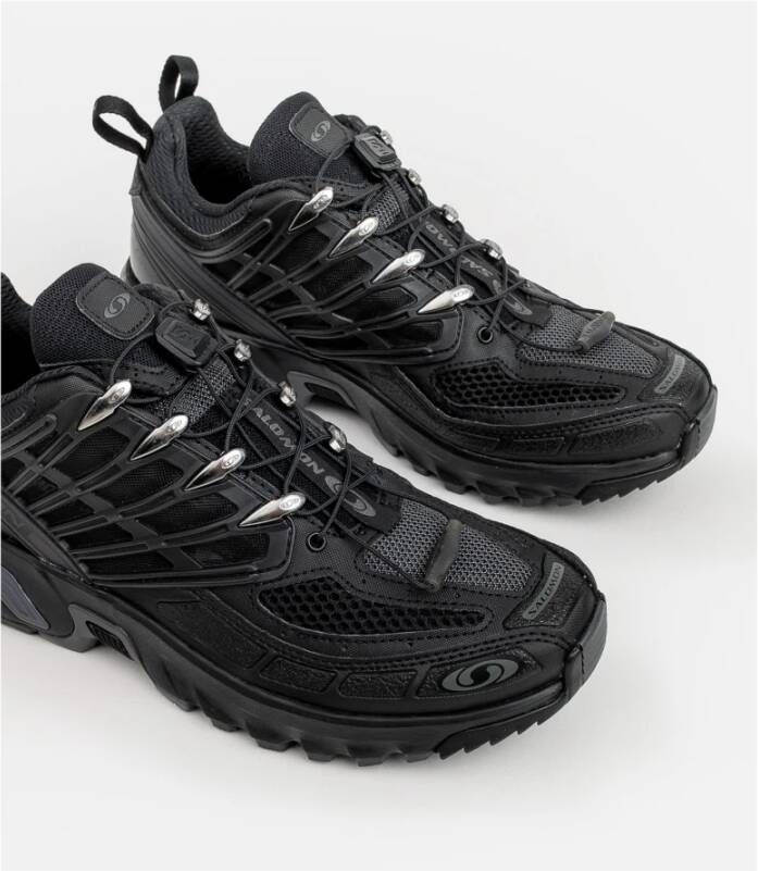 Salomon Zwarte sneakers met zilveren details Zwart Heren