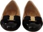 Salvatore Ferragamo Beige en Zwart Nappa Leren Ballet Flats Beige Dames - Thumbnail 5