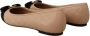 Salvatore Ferragamo Beige en Zwart Nappa Leren Ballet Flats Beige Dames - Thumbnail 7