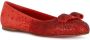 Salvatore Ferragamo Leren Ballerina Flats met Kristallen Versiering Red Dames - Thumbnail 2