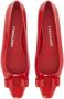 Salvatore Ferragamo Rode Bow-Detail Ballerina Flats Rood Dames - Thumbnail 3