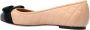 Salvatore Ferragamo Beige en Zwart Nappa Leren Ballet Flats Beige Dames - Thumbnail 5