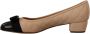 Salvatore Ferragamo Beige en Zwart Nappa Leren Pumps Schoenen Beige Dames - Thumbnail 3