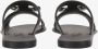 Salvatore Ferragamo Boog Rubberen Sandalen met Gouden Plaat Black Dames - Thumbnail 11