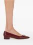 Salvatore Ferragamo Bordeauxleren Instapmodel Vierkante Neus Schoenen Red Dames - Thumbnail 5