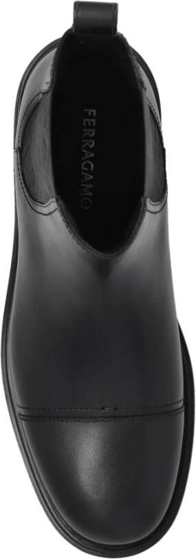 Salvatore Ferragamo Chelsea laarzen Beat Black Heren