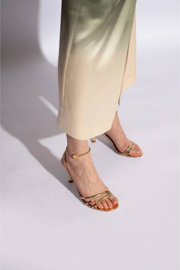 Salvatore Ferragamo Dennis sandalen met hak Yellow Dames