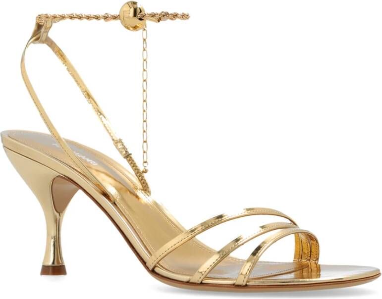 Salvatore Ferragamo Dennis sandalen met hak Yellow Dames