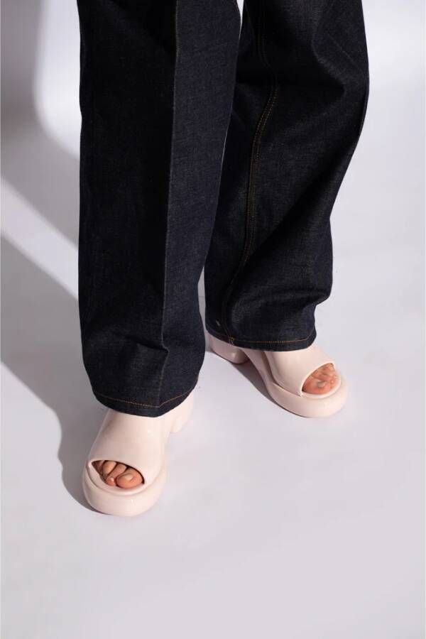 Salvatore Ferragamo Deva-slippers met logo Pink Dames