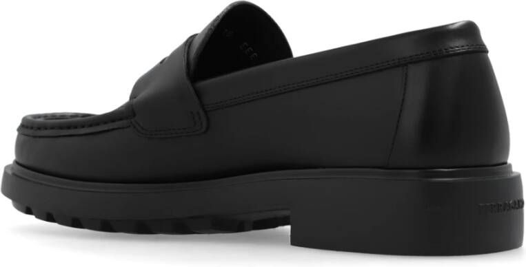 Salvatore Ferragamo Donny leren schoenen Black Heren