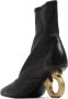 Salvatore Ferragamo Enkellaarzen van stretch napa-leer met gouden Gancini-hak Black Dames - Thumbnail 3