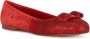 Salvatore Ferragamo Leren Ballerina Flats met Kristallen Versiering Red Dames - Thumbnail 2