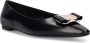 Salvatore Ferragamo Elegante Monogram Strik Ballerina Flats Black Dames - Thumbnail 23