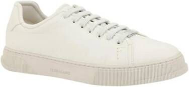 Salvatore Ferragamo Elegante Leren Sneakers White Heren