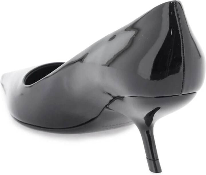 Salvatore Ferragamo Elegante Zwarte Leren Handtas Black Dames