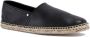 Salvatore Ferragamo Gancini Logo Zwarte Espadrilles Leer Black Heren - Thumbnail 2