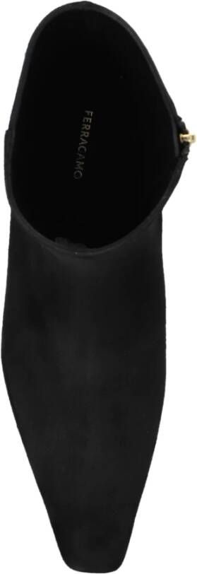 Salvatore Ferragamo Gehakte enkellaarzen Mirta Black Dames