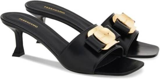 Salvatore Ferragamo Heeled Mules Black Dames