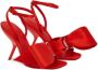 Salvatore Ferragamo Vurige Rode Sandalen met Grote Strik van Leer Rood Dames - Thumbnail 2