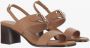Salvatore Ferragamo Sandalen Leather Sandals With Logo in bruin - Thumbnail 4