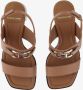 Salvatore Ferragamo Sandalen Leather Sandals With Logo in bruin - Thumbnail 5