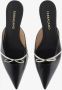 Salvatore Ferragamo Slippers & Mules Leather Mules With Bow in zwart - Thumbnail 3
