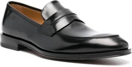 Salvatore Ferragamo Klassieke zwarte kalfsleren schoenen Black Heren