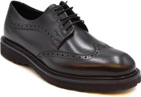 Salvatore Ferragamo Laced Shoes Black Heren