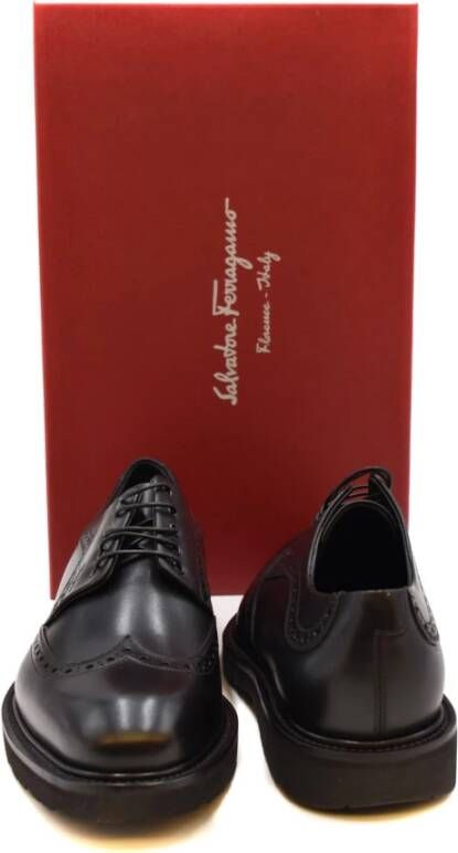 Salvatore Ferragamo Laced Shoes Black Heren