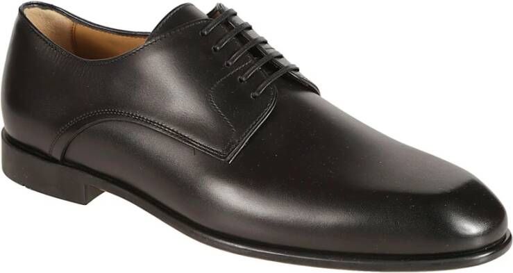 Salvatore Ferragamo Stijlvolle Lace-Up Derby Schoenen Black Heren