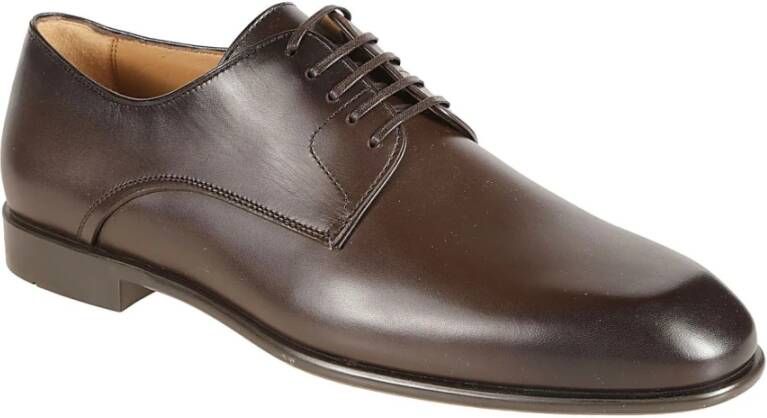 Salvatore Ferragamo Laced Shoes Brown Heren