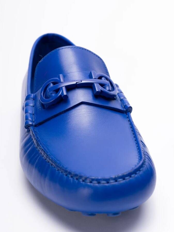 Salvatore Ferragamo Lapis Grazioso Loafers Blue Heren