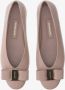 Salvatore Ferragamo Leren ballerina's met strikdetail Pink Dames - Thumbnail 3