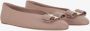 Salvatore Ferragamo Leren ballerina's met strikdetail Pink Dames - Thumbnail 4