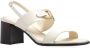 Salvatore Ferragamo Witte Leren Sandalen Elegante Stijl White Dames - Thumbnail 8