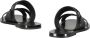 Salvatore Ferragamo Leren Slides Intrecciato Ronde Neus Kalf Black Heren - Thumbnail 3