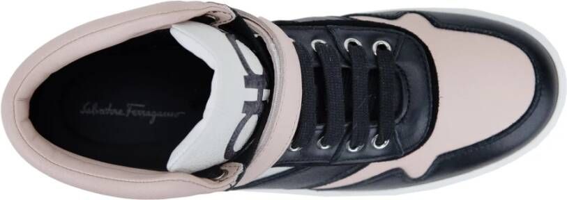 Salvatore Ferragamo Leren Sneakers met Velcro Sluiting Multicolor Dames