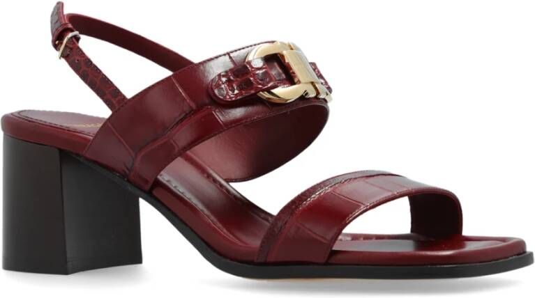 Salvatore Ferragamo Lou sandalen met hak Red Dames