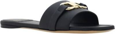 Salvatore Ferragamo Luxe sandalen van kalfsleer met vierkante neus Black Dames