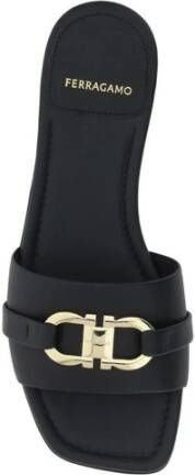 Salvatore Ferragamo Luxe sandalen van kalfsleer met vierkante neus Black Dames