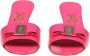 Salvatore Ferragamo Zwarte Leren Hakken Muiltjes Roze Dames - Thumbnail 3