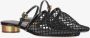 Salvatore Ferragamo Muiltjes van mesh en leer met Gancini-detail Black Dames - Thumbnail 4
