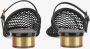 Salvatore Ferragamo Muiltjes van mesh en leer met Gancini-detail Black Dames - Thumbnail 5