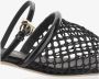 Salvatore Ferragamo Muiltjes van mesh en leer met Gancini-detail Black Dames - Thumbnail 6