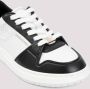 Salvatore Ferragamo Zwarte Leren Sneakers met Witte Details Black Dames - Thumbnail 4