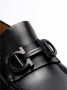 Salvatore Ferragamo Florian Vierkante Neus Leren Loafers Black Heren - Thumbnail 8