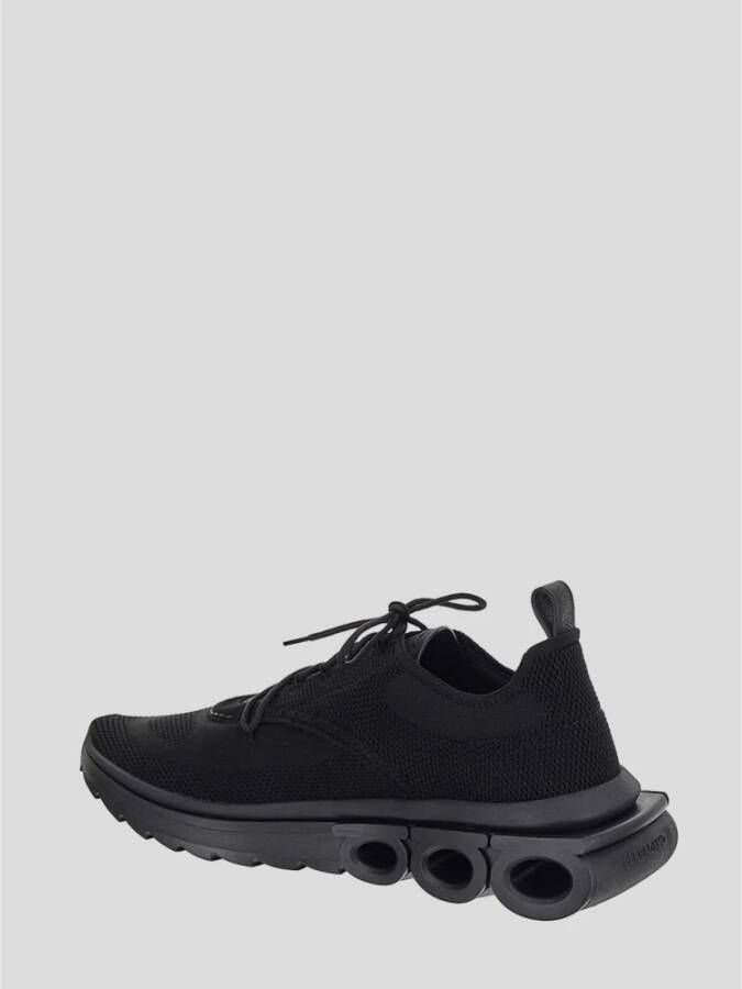 Salvatore Ferragamo Nima Knit Veterschoenen Black Heren