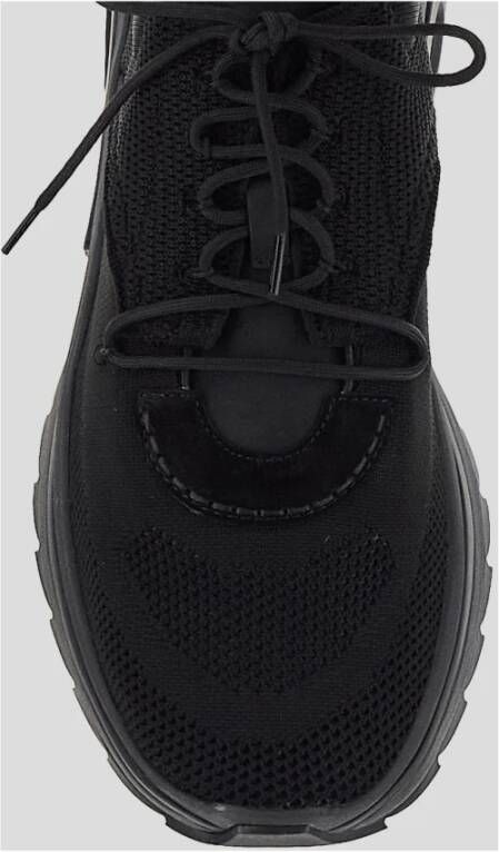 Salvatore Ferragamo Nima Knit Veterschoenen Black Heren