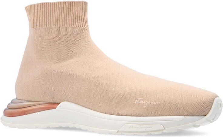 Salvatore Ferragamo Ninette sock sneakers Beige Dames